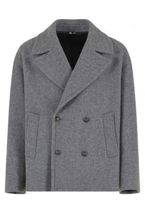 Grey wool blend coat DANIELE ALESSANDRINI | DA1FW26K104171